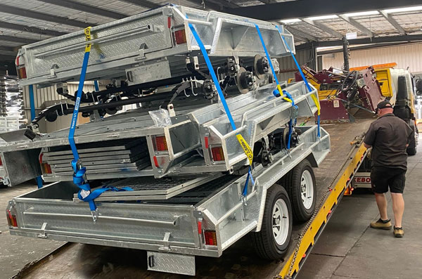 Excavator on Trailer